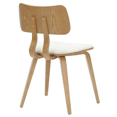 Zosia Fabric/Bentwood Dining Chair - Beige/Natural