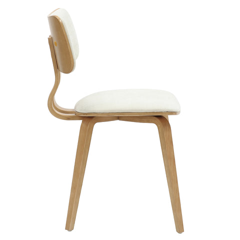 Zosia Fabric/Bentwood Dining Chair - Beige/Natural