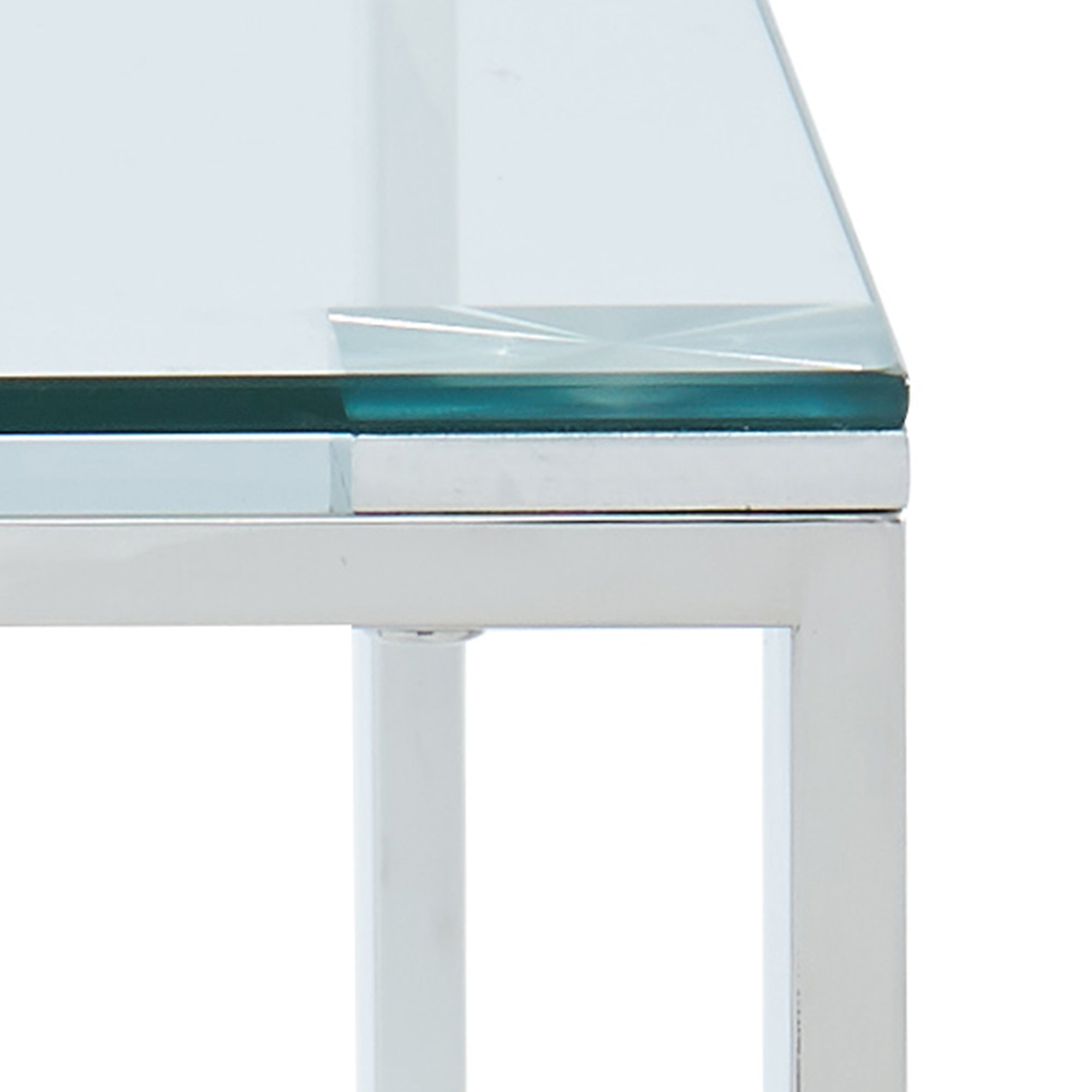 Whittaker Stainless Steel/Glass Accent Table - Silver