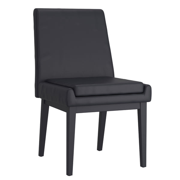 Cortez Side Chair Pu Black/Black - Set of 2