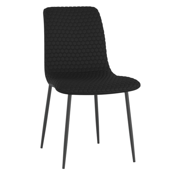 Brixx Side Chair Black Pu - Set of 2