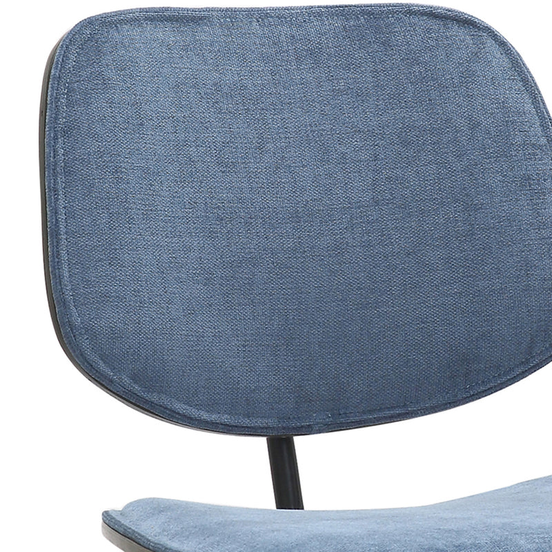 Capri Side Chair - Blue/Walnut/Black