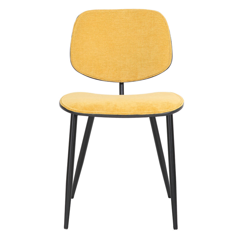 Capri Side Chair - Mustard/Walnut/Black
