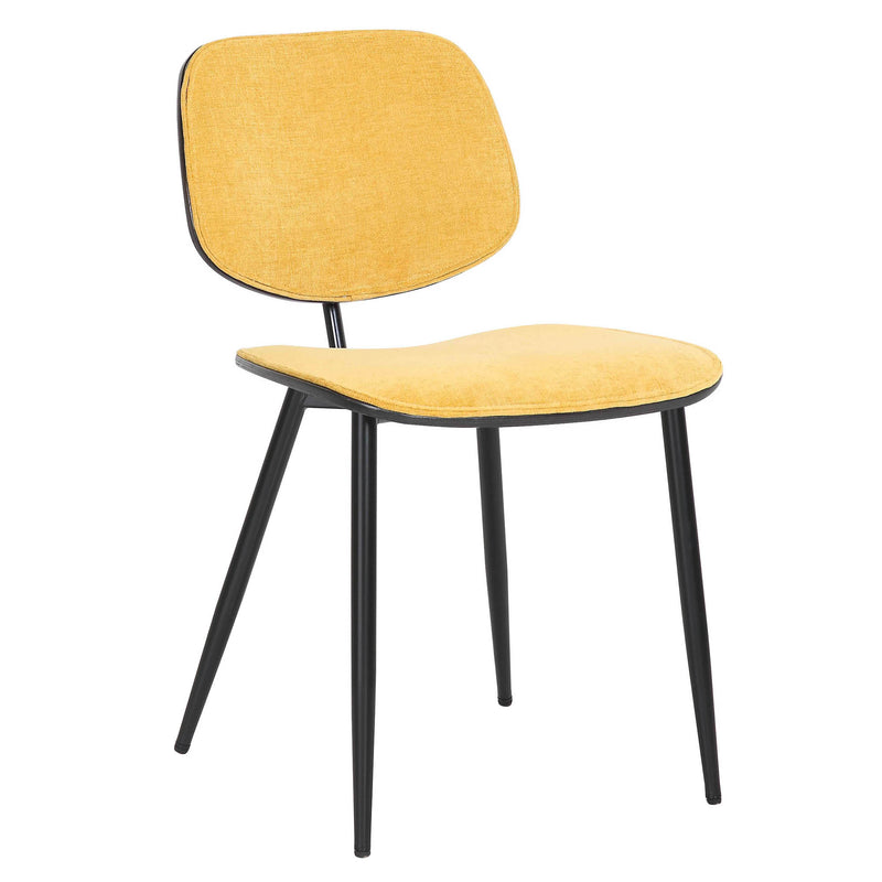 Capri Side Chair - Mustard/Walnut/Black