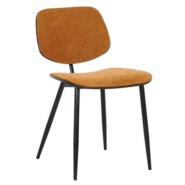 Capri Side Chair - Rust/Walnut/Black