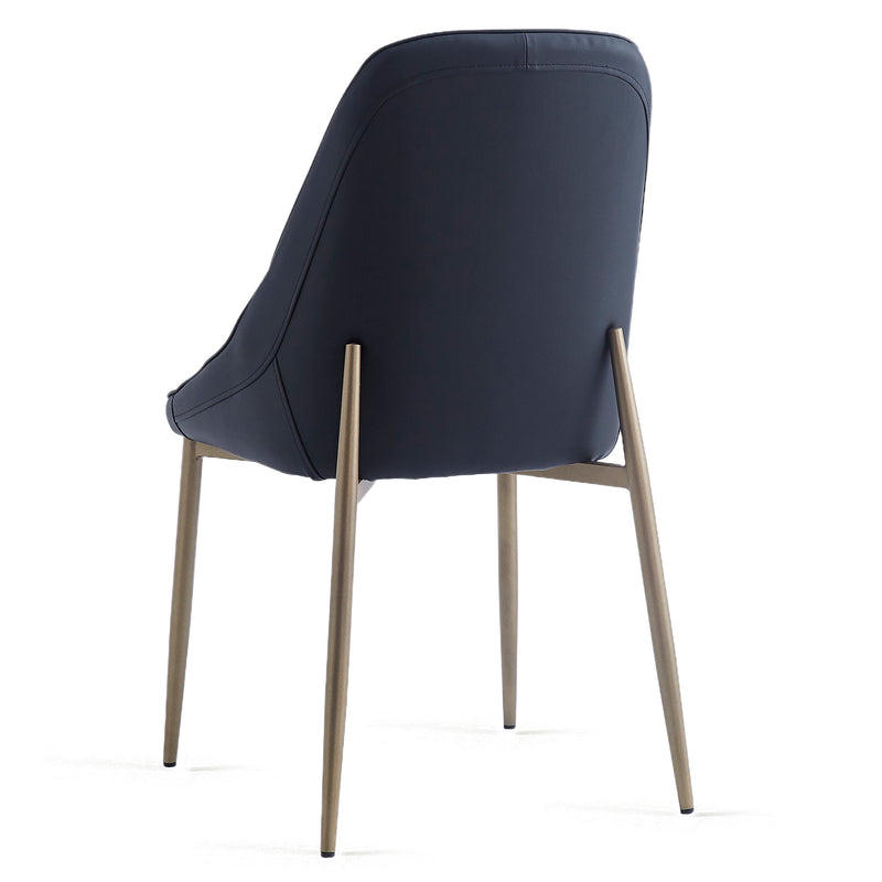 Cleo Side Chair - Black/Aged Gold