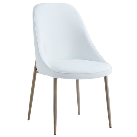 Cleo Side Chair - White/Aged Gold