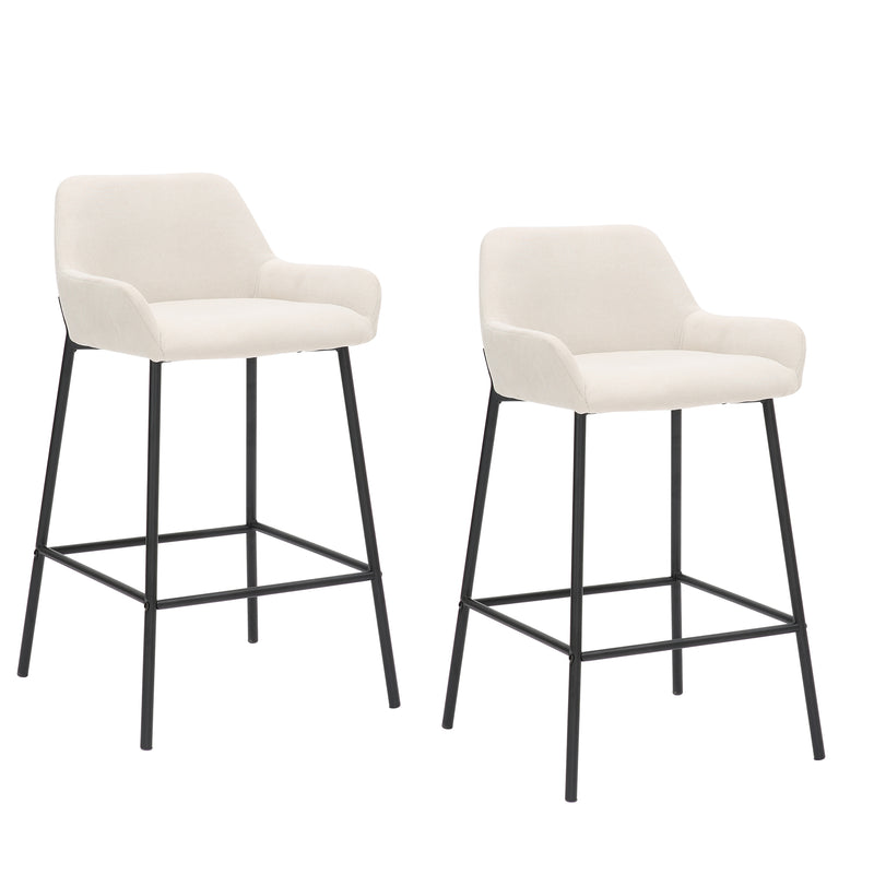 Baily 26'' Counter Stool - Beige/Black