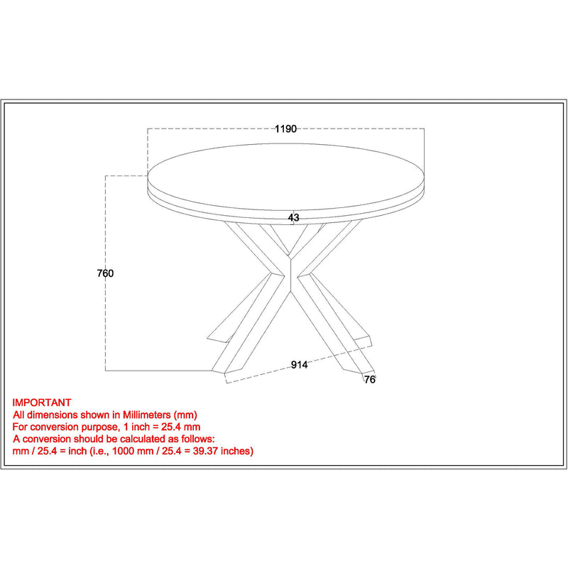 ARHAN 7PC DINING Table and Chair SET