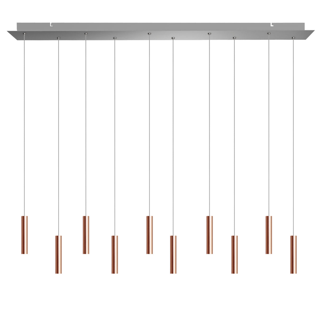 Crux 10 Light Copper Pendant - Long Canopy